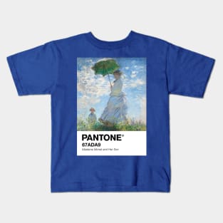 PANTONE MONET -  Claude Monet's Madame Monet and Her Son (1875) by Claude Monet Portrait Kids T-Shirt